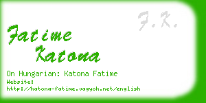 fatime katona business card